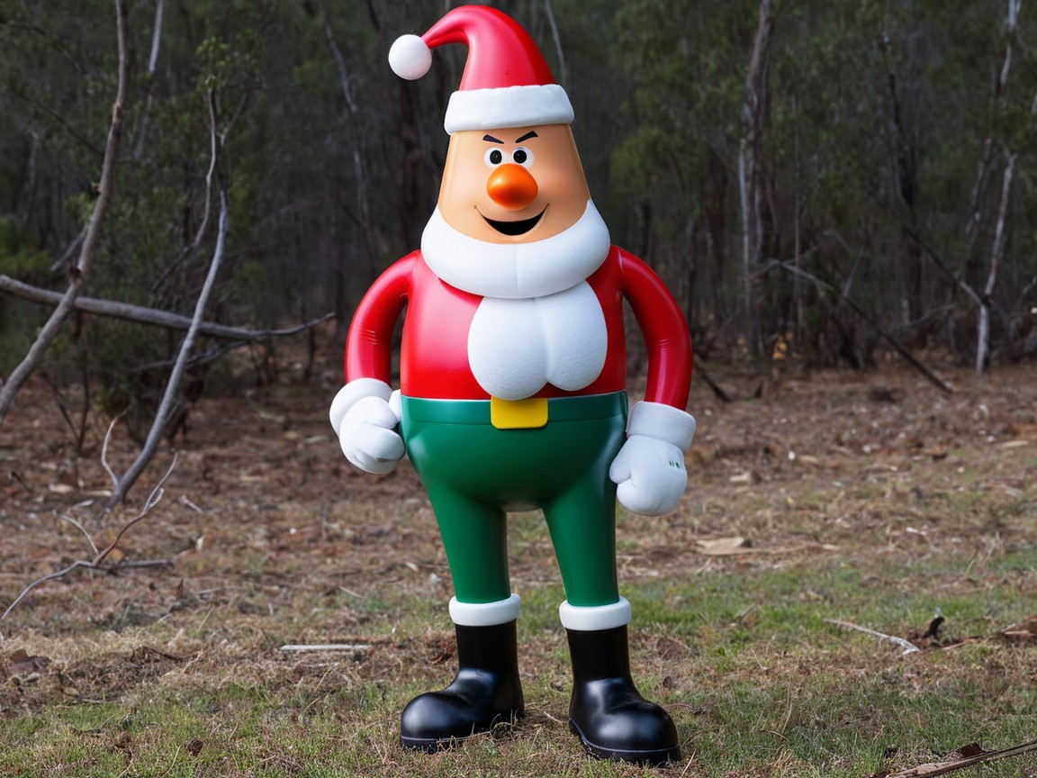 MightyBingle, the cheerful BingleGaming mascot wearing a Santa hat and red-and-green outfit